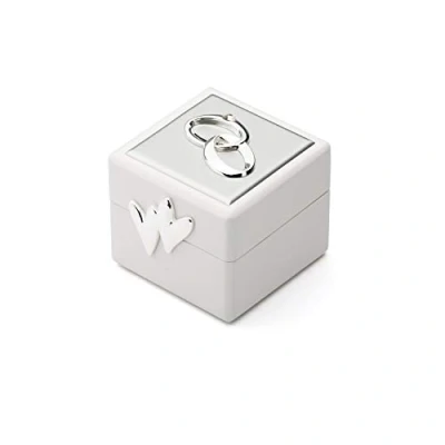 Afbeelding van Zilverstad 7571261 Trouwringdoosje met verzilverd embleem 6,6 x 6 5,5 cm