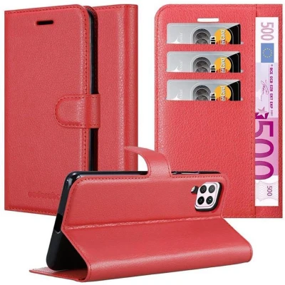 Afbeelding van Cadorabo Hoesje geschikt voor Huawei NOVA 6 SE / P40 LITE 7i in KARMIJN ROOD Beschermhoes met magnetische sluiting, standfunctie en kaartvakje Book Case Cover Etui