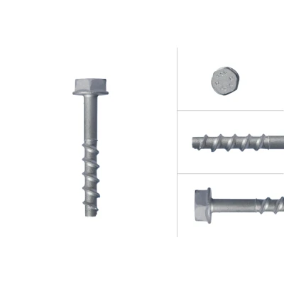 Afbeelding van Betonschroeven Verzinkt M6 x 60 mm Zeskantkop SW13 Per stuk