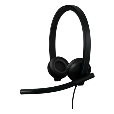 Afbeelding van Logitech H570e USB headset met microfoon voor pc en Mac, A bedrade stereogeluid, ruisonderdrukkende microfoons inline bediening, gecertificeerd Microsoft Teams, zwart
