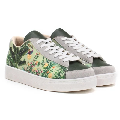 Afbeelding van GOBY Botanical Garden Sneakers Handmade &amp; Vegan Fris Natuurlijk Maat 41