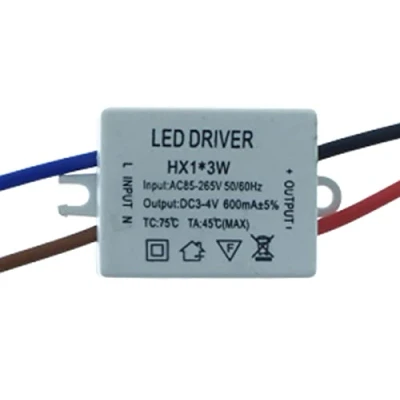 Afbeelding van Led Driver DC 600mA 3V 4V 1X3W Constante stroomvoedingstransformator 3W