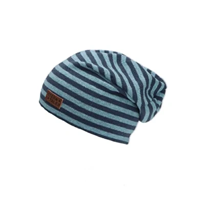 Afbeelding van Sterntaler Beanie wafel piqué grijs blauw