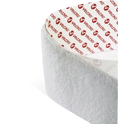 Afbeelding van Velcro® zelfklevend klittenband, set haken &amp; lusjes, sterke klittenband kleefkracht, haakband lusjesband, 10 mm x 1 m, wit