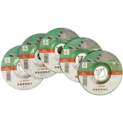 Afbeelding van Bosch slijpschijven set Voor steen 125 x 2,5 mm gebogen 5 stuks