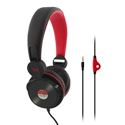 Afbeelding van T&#039;nB CSBCVINYLE koptelefoon voetgangerset zwart/rood