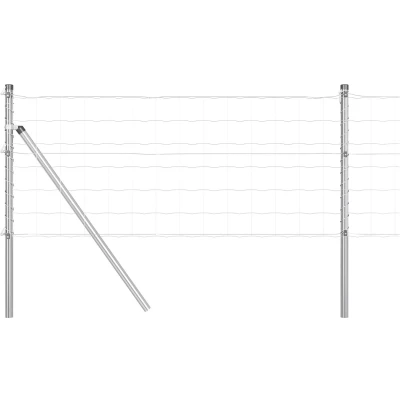 Afbeelding van vidaXL Euro Fence met 13 Posten 0,4x25 m Verzinkt Staal
