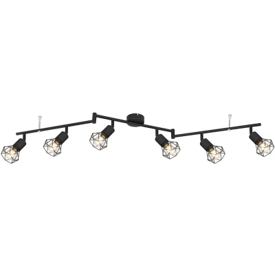 Afbeelding van Globo Plafondlamp Xara I zwart 6 lichts 54802S 6S