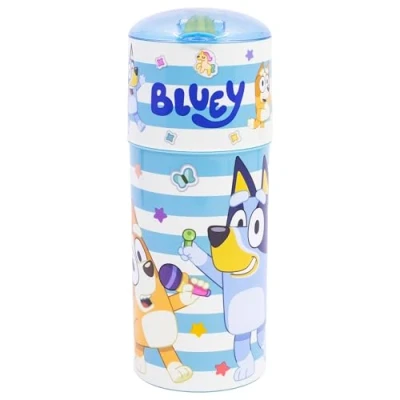 Afbeelding van Bluey Drinkbeker &quot;Let’s Dance&quot; 350 ml Flip Top Tuit met Deksel BPA vrije Herbruikbare Fles Kindvriendelijk Design