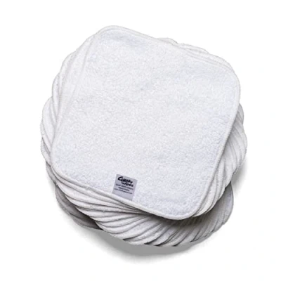 Afbeelding van Cheeky Wipes Babydoekjes van katoen, wit, 25 stuks 15 x cm
