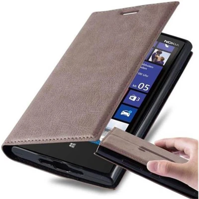 Afbeelding van Cadorabo Hoesje geschikt voor Nokia Lumia 920 in KOFFIE BRUIN Beschermhoes Case magnetische sluiting Cover