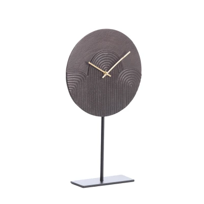 Afbeelding van Light &amp; Living Klok GWENNA 26x7x40cm Bruin