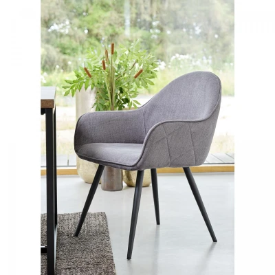 Afbeelding van Nordic Home Lexi armstoel grijs Hout