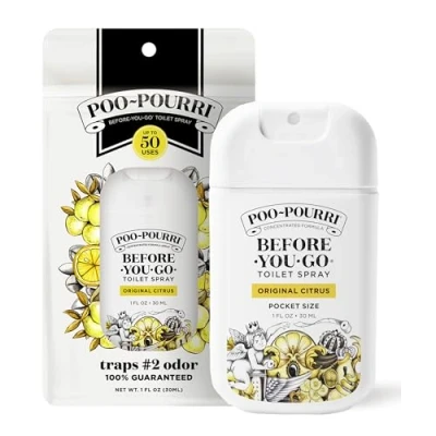 Afbeelding van Poo Pourri Before You Go toiletspray, originele citrus, 1 Fl Oz Pocket Travel Size citroen, bergamot en citroengras
