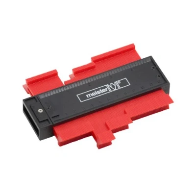 Afbeelding van Meister Contourmal, 130 mm werkbreedte, universeel sjabloon, voor nauwkeurig overbrengen van contouren, met schaalverdeling en magneethouder, vormtekening het leggen de grond, professionele