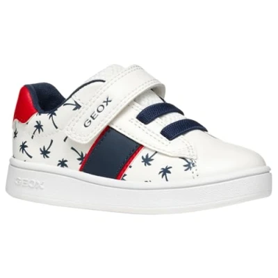 Afbeelding van Geox B ECLYPER Boy A babyschoenen voor kinderen, wit/rood, maat 23, Wit Rood, 23 EU