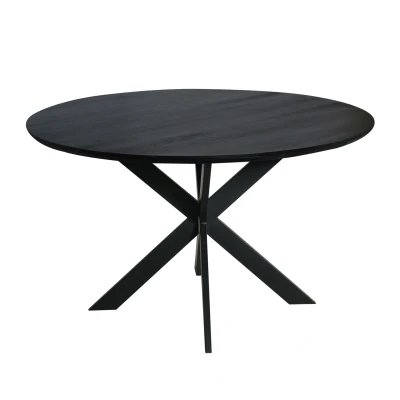 Afbeelding van Starfurn Ferris eettafel rond ø130 cm zwart Hout