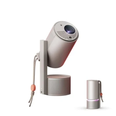 Afbeelding van XGIMI MoGo 3 Pro 1080P Mini Projector, Google TV met gelicentieerde Netflix, Ingebouwde verstelbare standaard, Draagbare projector ondersteunt Power Banks, 450 ISO Lumens, ISA 2.0, 2x5W Harman Kardon