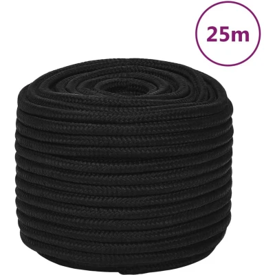 Afbeelding van vidaXL Werktouw 12 mm 25 m polyester zwart