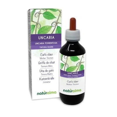Afbeelding van Kattenklauw of Katsklauw (Uncaria tomentosa) schors Alcoholvrije moedertinctuur Naturalma Vloeibaar extract druppels 200 ml Voedingssupplement Veganistisch