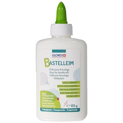 Afbeelding van Glorex 6 8090 811 universele knutselemmer, alleslijm, fles van 125 g, zonder oplosmiddel, uitwasbaar, transparant drogend, voor alle gangbare materialen
