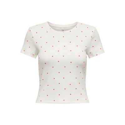 Afbeelding van ONLY Onlfenja LIFE Tshirt print Cloud dancer, Dames, Maat: Large, dancer