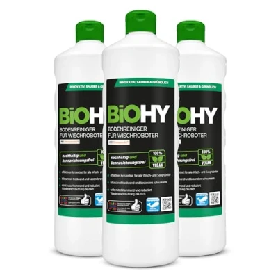 Afbeelding van BiOHY Vloerreiniger voor dweilrobots met sinaasappelgeur (10 Liter Busje) Reinigingsmiddelconcentraat alle Schuimvrij &amp; Streeploos Duurzaam 1:200 concentraat (Wischroboter