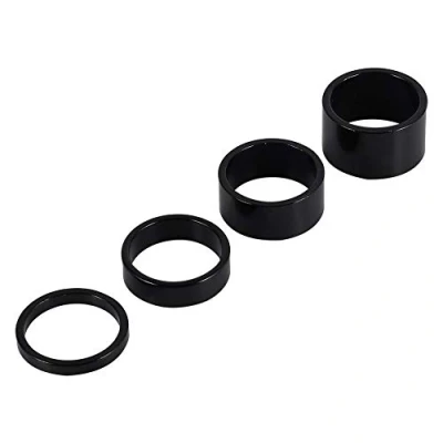 Afbeelding van Bicycle Stem Headset Spacer Aluminum Alloy 28.6mm Front Fork Washer Set for MTB Bike Road Bikes, 4Pcs/Set 5mm/10mm/15mm/20mm