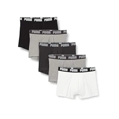 Afbeelding van PUMA Heren Boxer Slip (pak van 5), meerkleurig (wit/zwart/grijs), XL