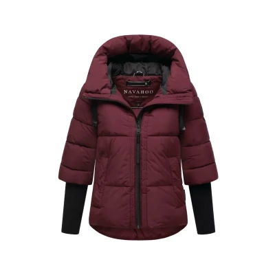 Afbeelding van Navahoo Stepp Lotusherz Winterjas, Dames, Maat: XS, Dark red melange