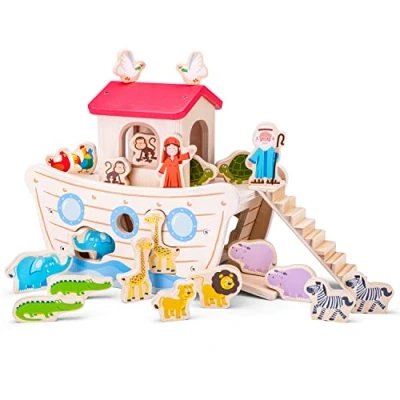 Afbeelding van New Class ic Toys Ark van Noach vormensorteerset