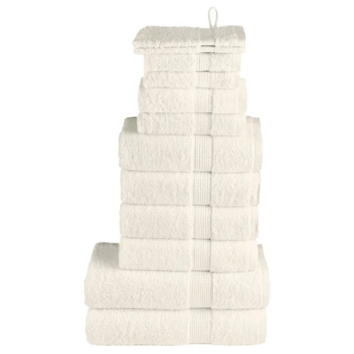 Afbeelding van vidaXL 12 delige Handdoekenset 600 g/m² 100% katoen crèmekleurig