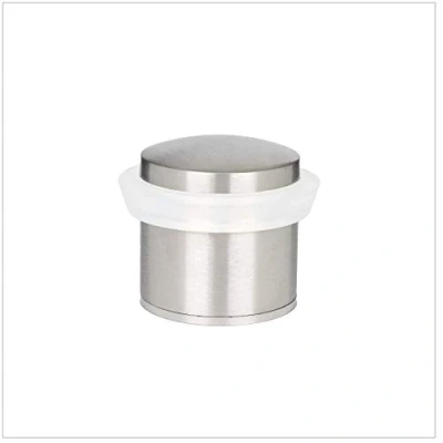Afbeelding van EVI Herrajes Deurstopper 28 x 30 mm Schroefdraadbasis Wit rubber roestvrij staal mat inclusief schroef + klemplug Mod. 04020228BCBAM