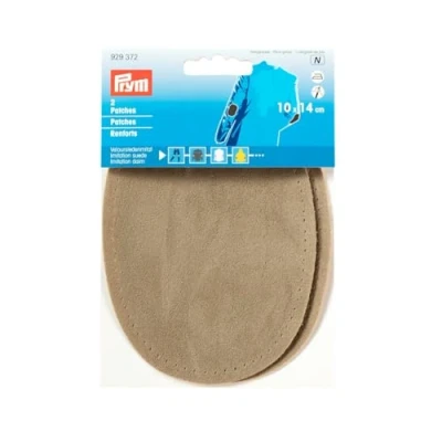 Afbeelding van PRYM 14 x 10 cm 2 delig imitatie suède patches voor strijken/sewing on, steen