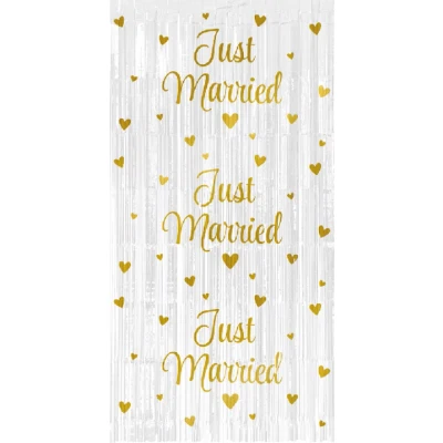 Afbeelding van Deurgordijn Just Married 100x200cm per stuk