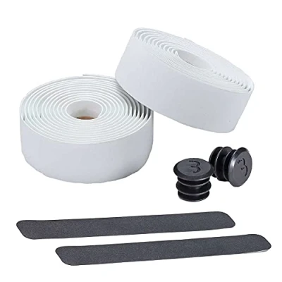 Afbeelding van BBB Cycling RaceRibbon Stuurtape Antislip Stuurlint Racefiets Stretch Materiaal Wit 2 Rollen BHT 01