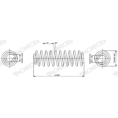 Afbeelding van MONROE SP4463 Chassisveer Schroefveer PEUGEOT: 3008 II SUV (M_) 1.6 BlueHDi 120, THP 165, 1.2 THP/ PureTech 130 (MRHNSM, MRHNSU, MRHNSJ, MRHNYW