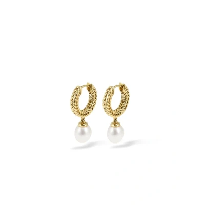Afbeelding van Buddha to Barbara Hoops Parel Verguld Zilver