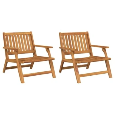 Afbeelding van Tuinstoelen 2 stuks 76x67x73,5 cm Massief Acaciahout