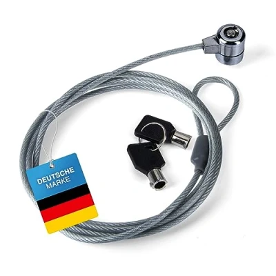 Afbeelding van Kabelslot staalkabel Kensington slot voor computer veiligheidsslot kabel anti diefstal van 1,8 m ((met sleutelslot)