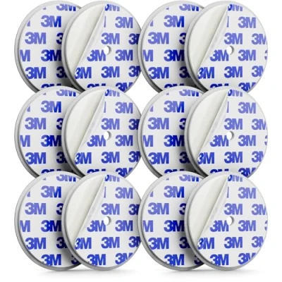 Afbeelding van deleyCON 6 Stuk Magneethouder Voor Rookmelders Brandmelders Zelfklevende Zelfklevend Oppervlak en Boorgat 65 mm Diameter