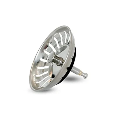 Afbeelding van Gootsteen afvoerstop 82 mm met Verstelbare hoogte Korfplug Afvoerplug Spoelbak zeef RVS