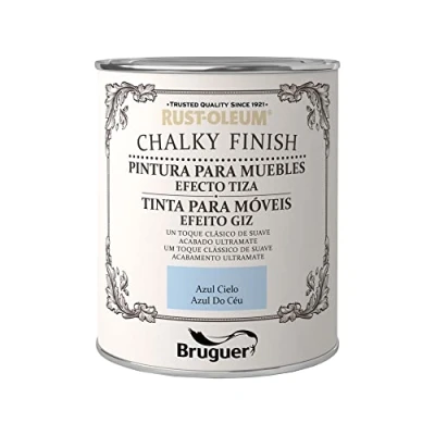 Afbeelding van Rust Oleum Bruguer Chalky Finish Meubelverf, hemelsblauw, 125 ml