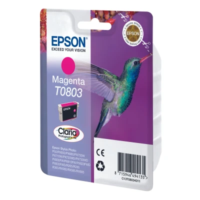 Afbeelding van Epson Singlepack Magenta T0803 Claria Photographic Ink