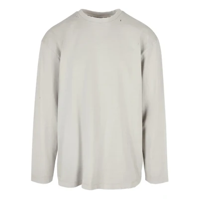 Afbeelding van Urban Classics Oversized Distressed Longsleeve Longsleeve, Heren, Maat: 3XL, Lightasphalt