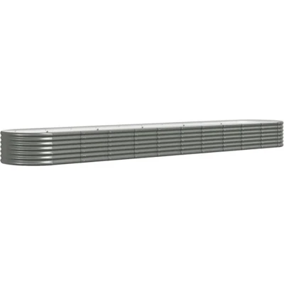 Afbeelding van Plantenbak 440x80x36 cm gepoedercoat staal grijs