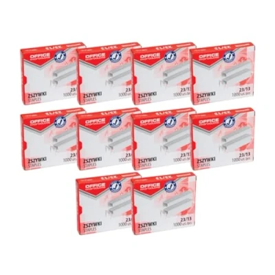 Afbeelding van OFFICE PRODUCTS 18072349 19 nietjes 23/13 zilver / 10.000 stuks (10 x 1000 stuks) standaard handnietjes/nietjes paperclips/verzinkt