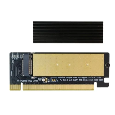 Afbeelding van EZDIY FAB NVME PCIe adapter met koellichaam, M.2 SSD naar PCI Express koellichaam ondersteunt alleen x16, M Key 2230 2242 2260 2280