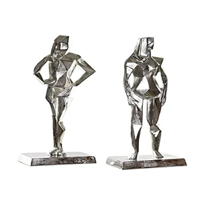 Afbeelding van Decoratieve figuren DKD Home Decor 8424001856480 23 x 13 62 cm Zilverkleurig (2 Stuks)