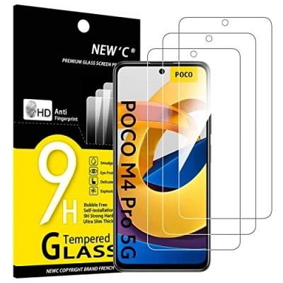 Afbeelding van NEW&#039;C 3 Stuks, Screen Protector voor Xiaomi Poco M4 Pro 5G, X4 GT, Gehard Glass Schermbeschermer Film 0.33 mm ultra transparant, resistent